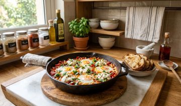 Shakshuka with Cream Cheese – A Rich Eastern Breakfast Recipe with a Luxurious Creamy Twist